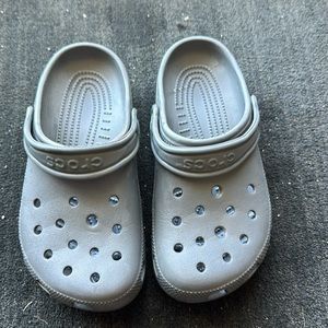 Gray Grey Kid Size 3 Crocs - like new